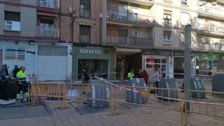 Los vecinos del bloque 1 de la plaza de Santa Clara de Huesca podrían regresar a sus casas a partir del martes