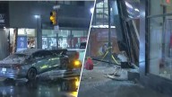 Car crashes into front window of Center City J. Crew shop