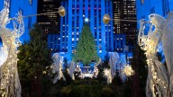 The Rockefeller Center Christmas tree lights up in NYC