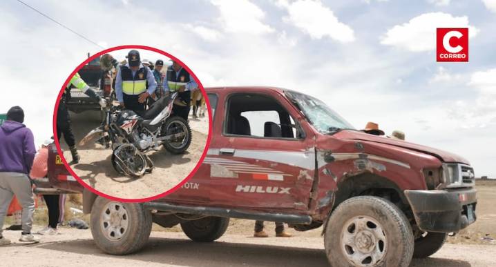 Puno: Dos hermanos mueren tras choque de camioneta y moto en la vía Juliaca