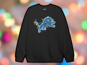 This festive Detroit Lions holiday sweatshirt is the perfect Christmas Day game outfit