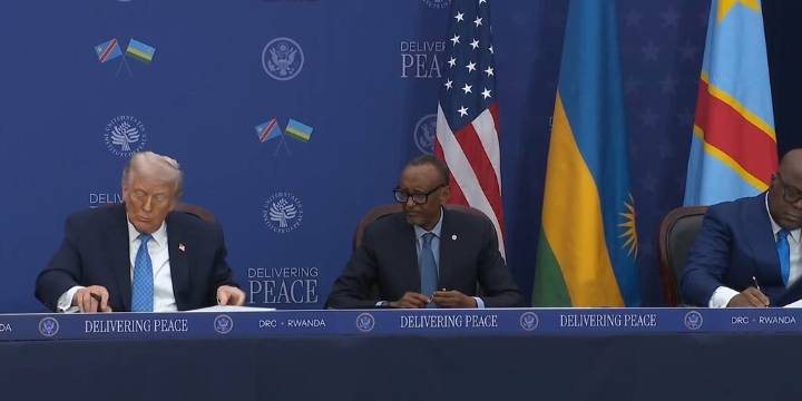 VÍDEO: Los presidentes de RDC y Ruanda firman junto a Trump un acuerdo para poner fin al "derramamiento de sangre"