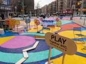 See the Colorful New Pedestrian Plaza is Washington Heights