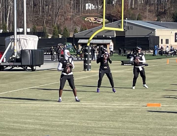 Jackson, Wiggins practice on limited basis as Ravens get ready for showdown with Pittsburgh