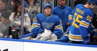 Jim Montgomery, Jordan Binnington exchange words as Blues fall to Anaheim
