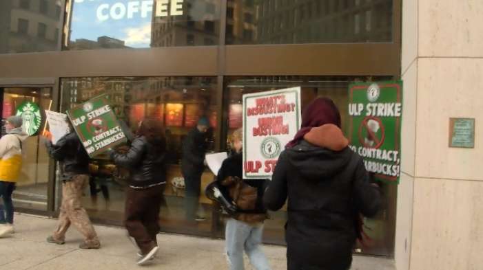 Providence Starbucks workers join 'Red Cup Rebellion,' walk off job for new union contract