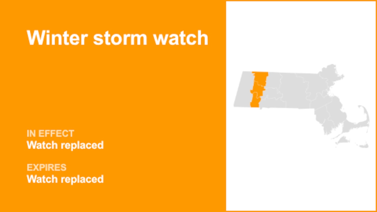Winter storm watch for 3 Massachusetts counties has been replaced