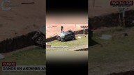 Cusco: Vehículo cae dentro de centro arqueológico y daña andenes incas (VIDEO)