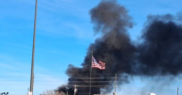 Colorado Springs Fire Department responding to fire near storage facility