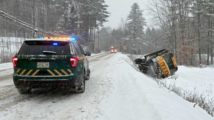 Vt. police report dozens of weather-related crashes on snowy day – NBC Boston
