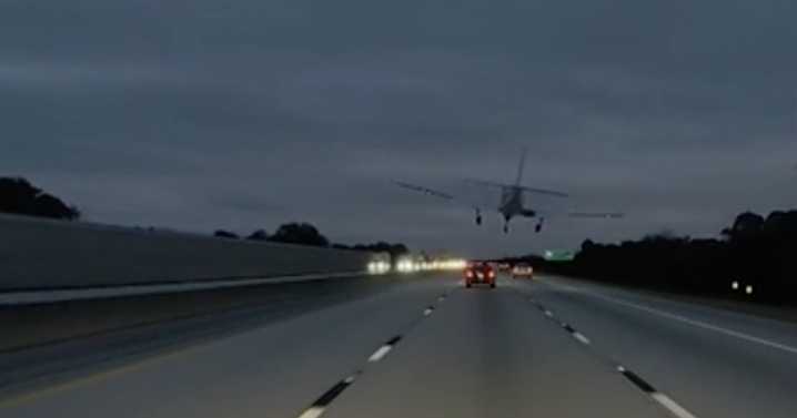 Driver hurt after plane lands on car on Florida freeway