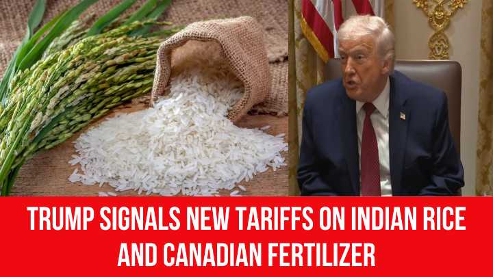 Trump signals new tariffs on Indian rice and Canadian fertilizer