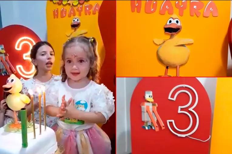 El Patito Sirirí fue la figura del cumpleaños una niña de 3 años: “siempre nos pide ir”, dijo su mamá
