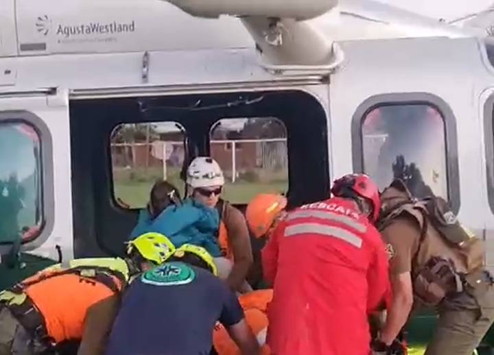Grave accidente durante actividad familiar en Termas del Flaco: Realizan rescate aéreo