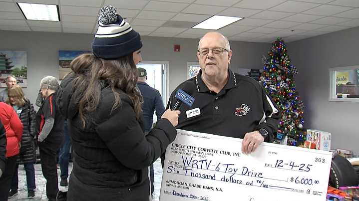 Ed Carpenter Racing and Circle City Corvette Club donate to WRTV Toy Drive alongside community