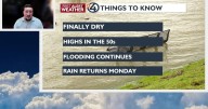 Rivers crest as the Northwest dries out this weekend