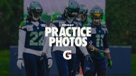 PHOTOS: Seahawks Practice In Rivalries Helmets For First Time
