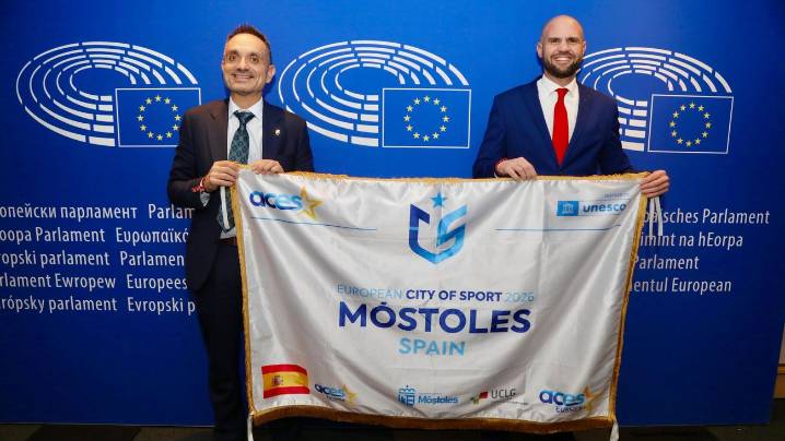 Móstoles recibe en Bruselas su designación como Ciudad Europea del Deporte 2026