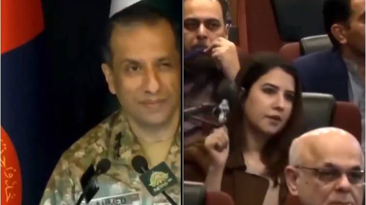 Pak Army's Morality Exposed: DG ISPR Caught Winking At Female Journalist World News