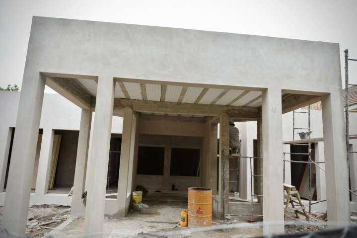 Avanza construcción de la nueva guardia del Hospital Unzué