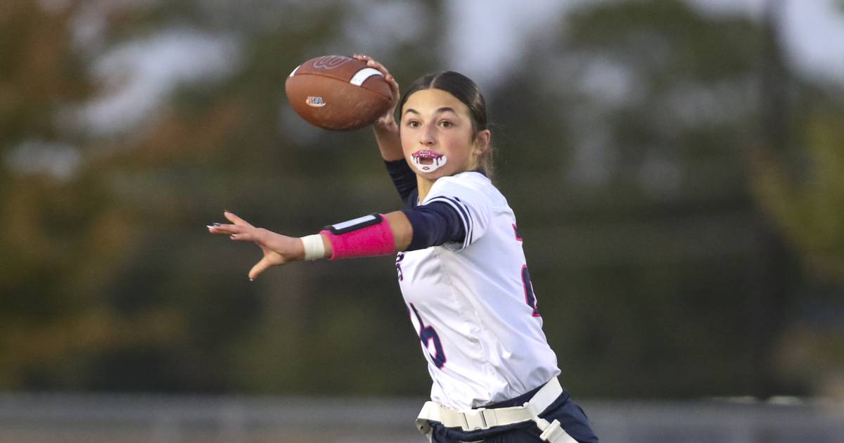 Oswego East junior Danielle Stone is the Record Newspapers Girls Flag Football Player of the Year