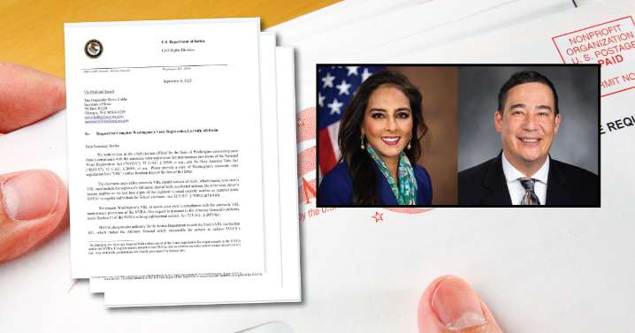 DOJ sues Washington state for failure to provide voter rolls