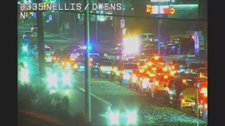 Crash closes portion of east Las Vegas valley road