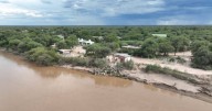 Antes de las crecidas, avanzan las obras sobre el río Pilcomayo en Misión La Paz