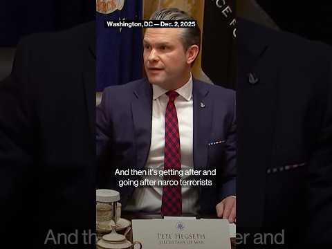 Hegseth says 'we have only just begun' striking narco boats coming for the US