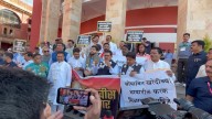 Opposition stages protest at Vidhan Bhavan over farmers’ issues