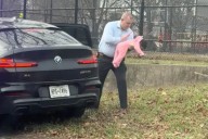 Hero NYPD cop saves choking baby on side of highway in rush