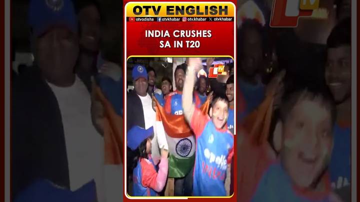 India Fans Celebrate INDvsSA T20 Win In Cuttack, Odisha