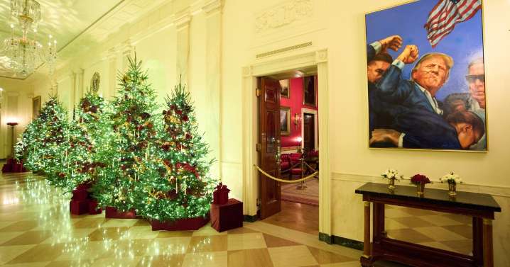 Melania Trump's White House holiday decor for her first year back has a heartwarming theme