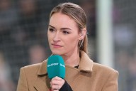 Female Sports Commentator Collapses at Side of Soccer Field on Live TV