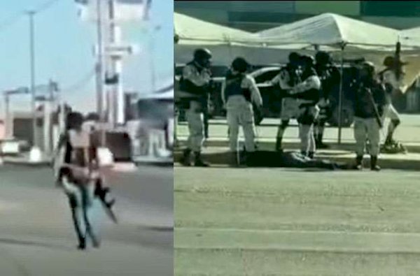 Video: detienen en Ojinaga a uno que iba caminando con un fusil