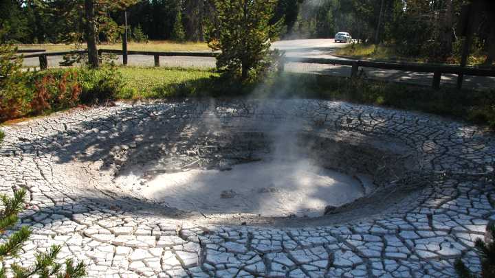 Old Yellowstone Pipes Taken Over By Mysterious Spring To Feed A Bubbling Mudpot