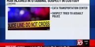 Man stabbed at downtown Lansing CATA center