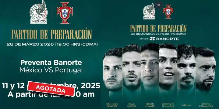 PREVENTA AGOTADA: vuelan los boletos para México vs Portugal en minutos
