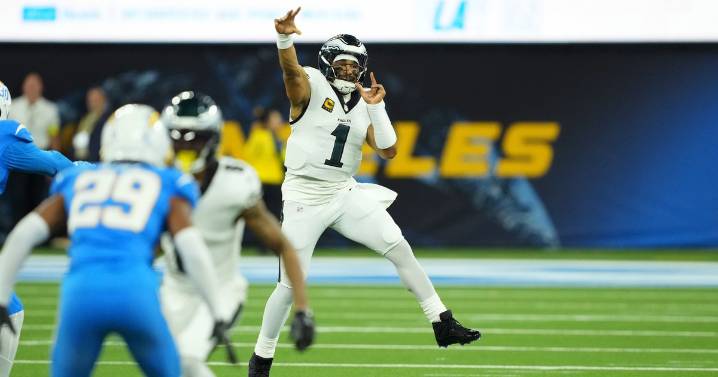 Handing out 10 awards from the Eagles