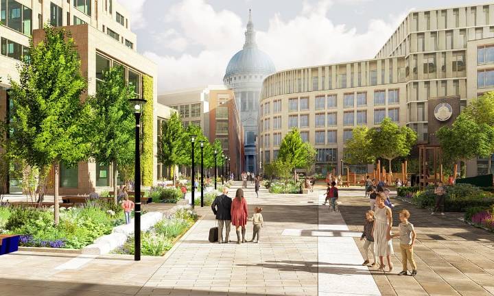Designs for a stunning new public square next to St Paul's Cathedral get green light