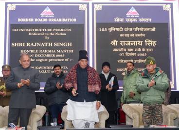 Rajnath Singh unveils 125 BRO projects, calls border infrastructure India’s security backbone