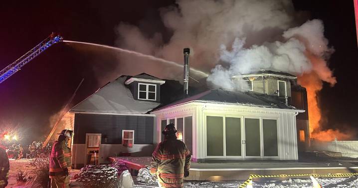 Firefighters battling blaze at house in Town of Batavia