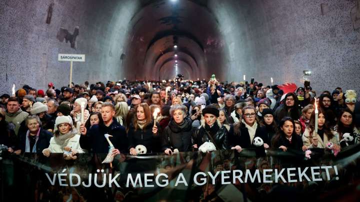 Thousands march in Hungary in protest over child abuse scandal