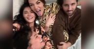 Kylie Jenner Cuddles Up to Her Mom Kris Jenner, Sister Khloé Kardashian and Scott Disick During 'Family Sleepover': See the Rare Photos
