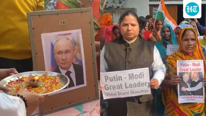 Varanasi locals perform aarti for Vladimir Putin ahead of India visit. Watch