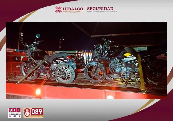 SSPH asegura a presuntos implicados en robos de motocicletas en La Reforma