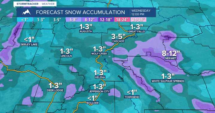 Another round of accumulating snow Monday night through Tuesday night