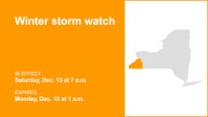 Winter storm watch affecting Western New York from Saturday to Monday