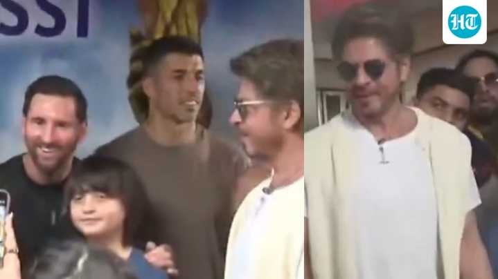 ‘King’ meets ‘God’: Shah Rukh Khan greets Lionel Messi, shares warm handshake