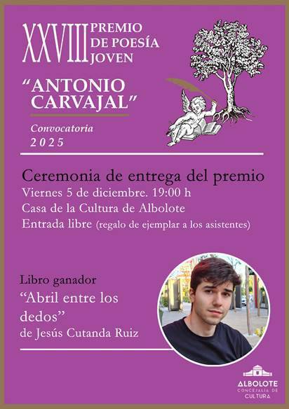 Entrega del Premio de Poesía Joven "Antonio Carvajal" en Albolote